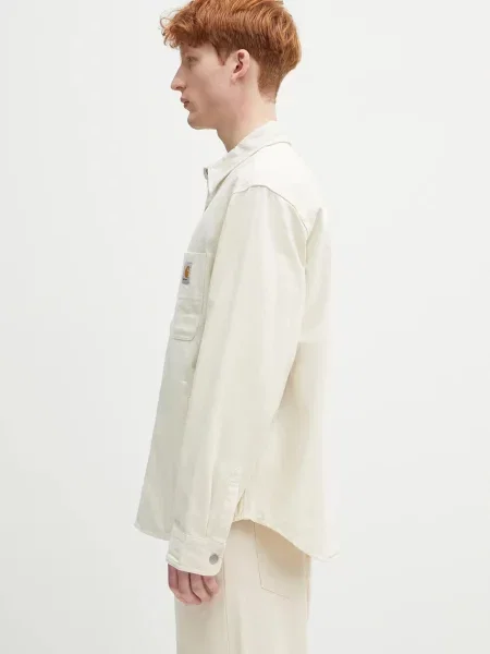 Πουκάμισο μπουφάν Carhartt WIP Crawford Shirt Jac μπεζ