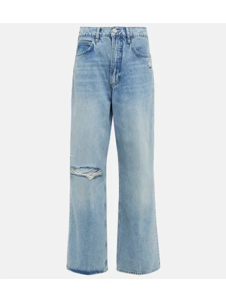 Szerokie jeansy Frame niebieskie