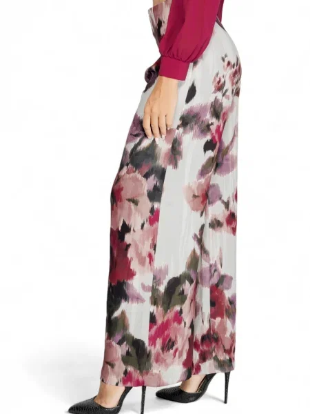 Wielobarwność spodnie Rinascimento w kwiatki szare