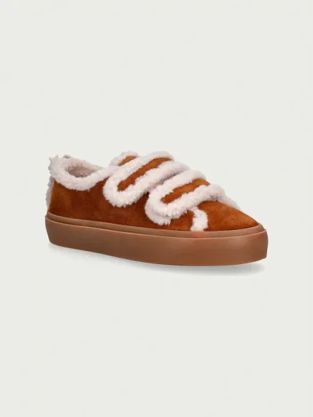Inuikii SHEARLING LOW VELCRO sneakers detské semišové hnedá