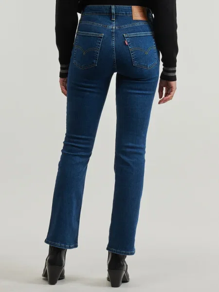 Džínsy so strihom ku čižmám Levi's s vysokým pásom modrá