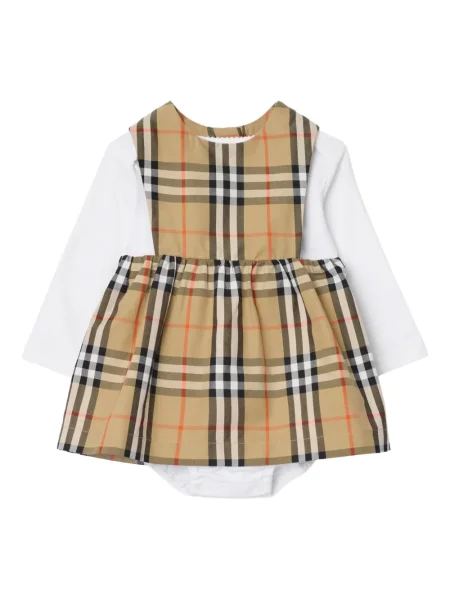 Sukienka dziecięca Burberry brązowa