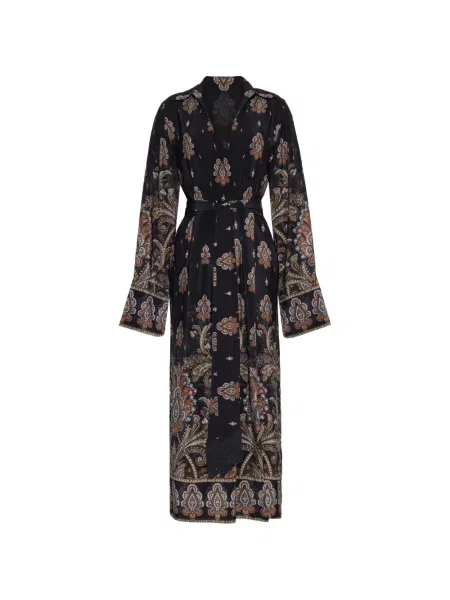 Rochie midi Cara Cara cu imagine cu model paisley negru