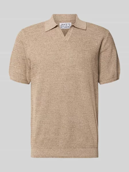 Koszulka polo w dzianinowym wyglądzie krój regular fit Jake*s Studio Men