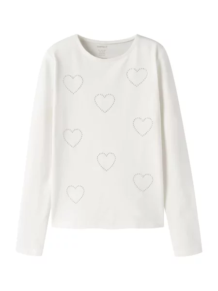 NAME IT Tricou NKFOLENNI argintiu alb