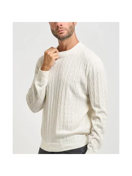 Sweter Armani Exchange z nadrukiem beżowy