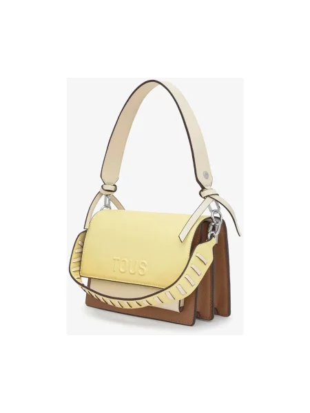 Tous torebka crossbody z imitacji skóry żółta