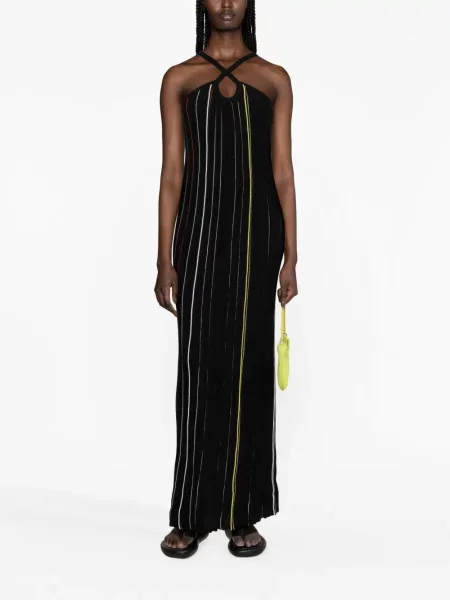 Megztas kostiumas maksi maxi suknele Sonia Rykiel juoda