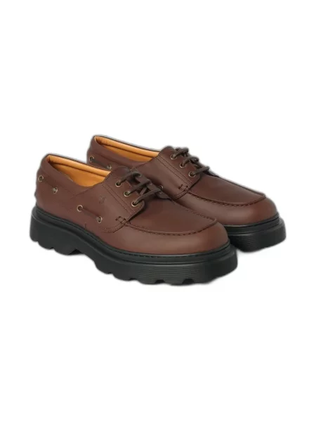 Półbuty Tod's skórzane brązowe