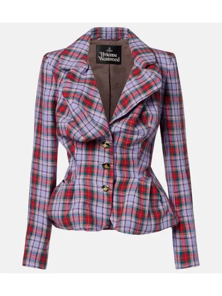 Lniana marynarka Vivienne Westwood w kratkę