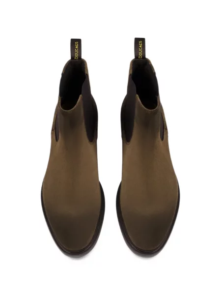 Botine chelsea Doucal's din piele de căprioară maro