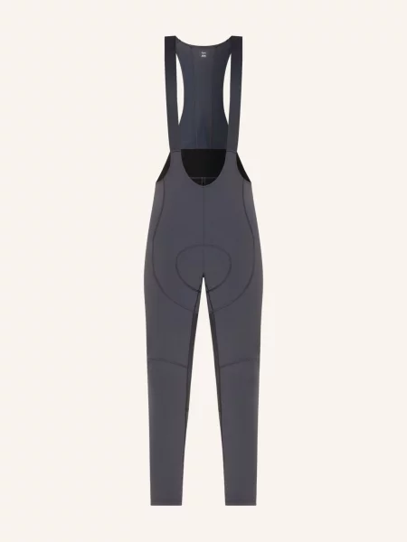 Rapha Cyklistické Kalhoty Pro Team Winter S Ramínky A Polstrovanou Vložkou tmavě šedá bílá