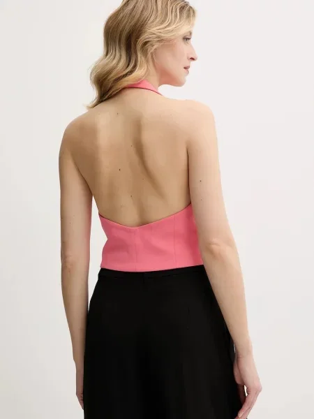 Блузка Pinko однотонна рожевий