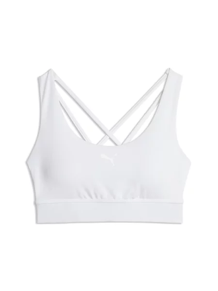 PUMA Biustonosz treningowy Fit o Å›Czerwonynim wsparciu OdzieÅ¼ BiaÅ‚y S biały