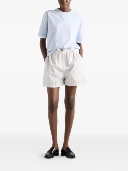 Tricou Prada din jerseu albastru