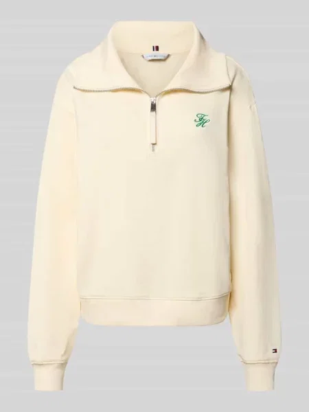 Bluza o kroju regular fit z mieszanki bawełny Tommy Hilfiger biała