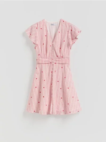 Reserved Rochie mini în dungi roșu