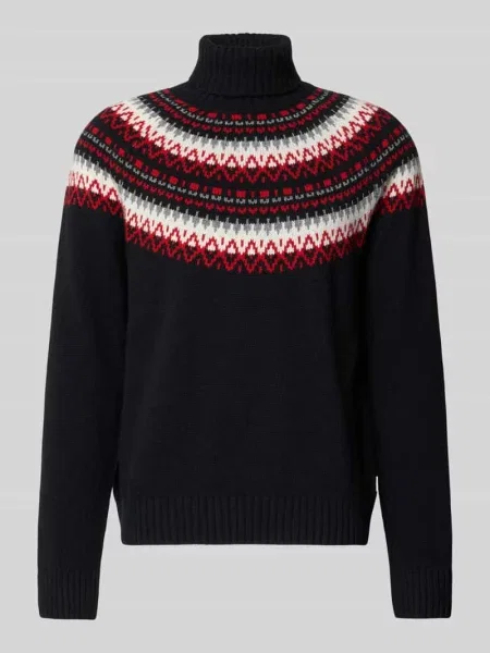 Sweter z dzianiny z mieszanki bawełny i wełny Gant czarny