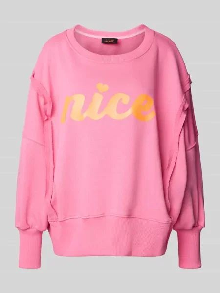 Bluza o kroju relaxed fit z okrągłym dekoltem Miss Goodlife różowa