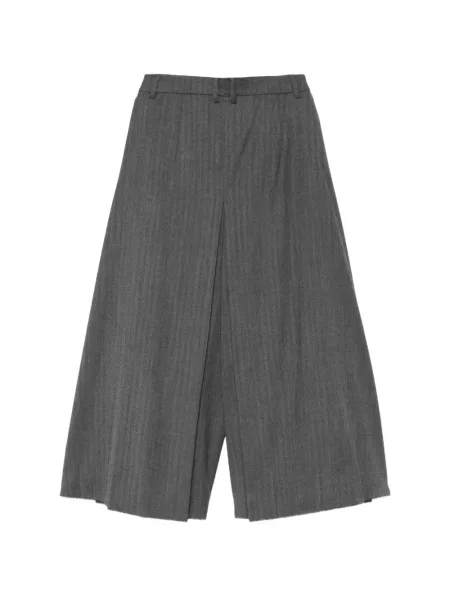 Pantaloni Juun.j cu model herringbone gri