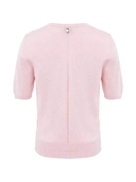 Scurt tricou Boss tricotate roz