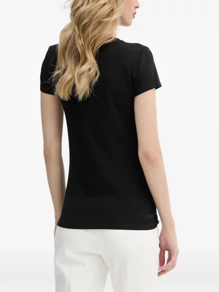 Tricou Armani Exchange cu autograf negru
