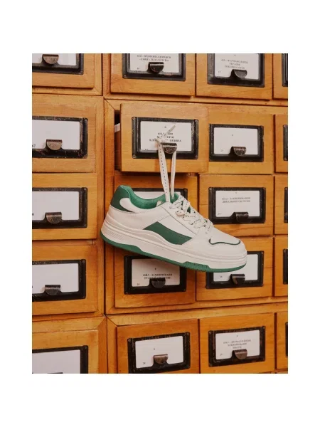 Кожаные кеды Es8 зеленые