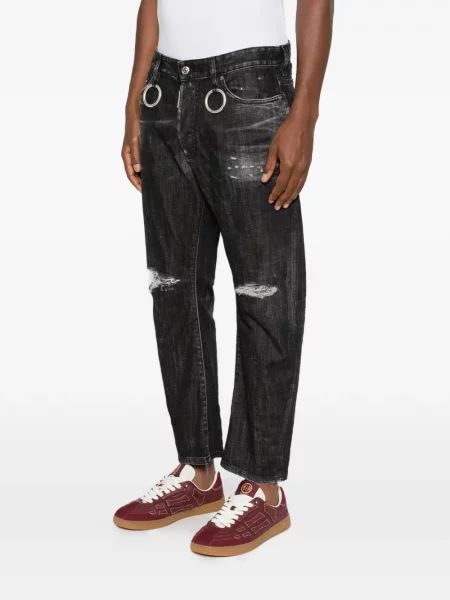 Blugi Dsquared2 zdrențuiți negru