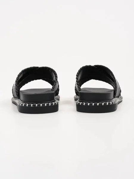 Кожаные шлепанцы Karl Lagerfeld черные