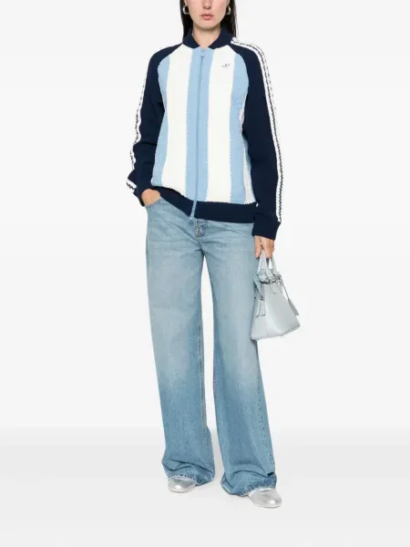 Bouclé kalhoty Adidas zelené