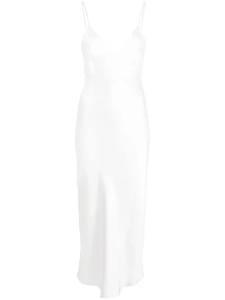 Oblekové midi šaty Gilda & Pearl s perlami po kolena bílé