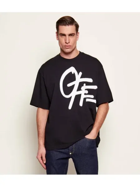 OFF-WHITE Tricou SHARED SPRAY LOGO | Relaxed fit alb