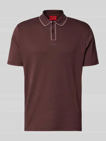 Koszulka polo o kroju regular fit z czystej bawełny model ‘DALUMO’ Hugo bordowe