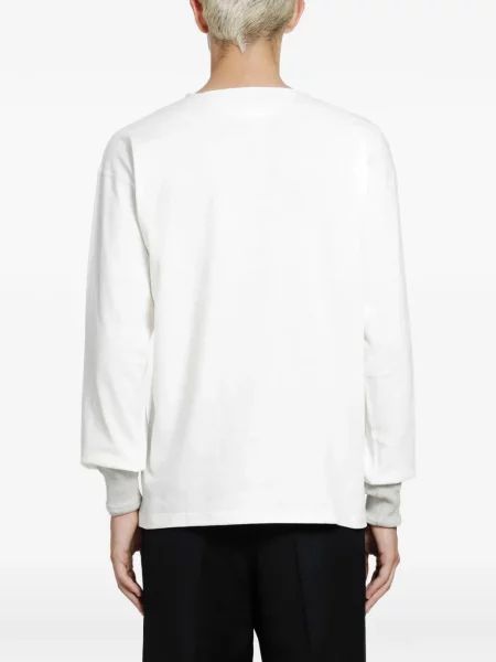 Μπλούζα Taiga Takahashi λαιμό henley λευκό