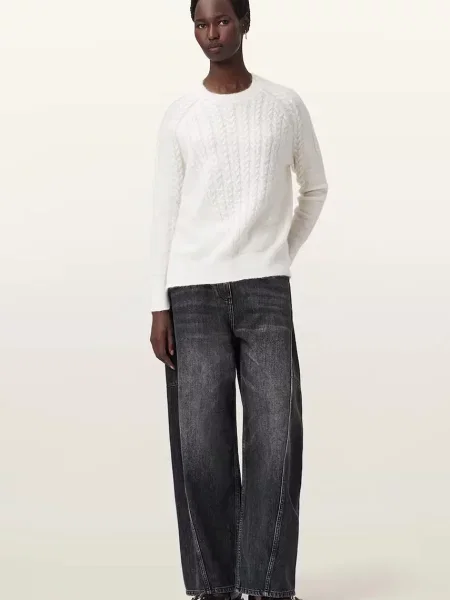 Мохеровый легкий свитер Allsaints белый