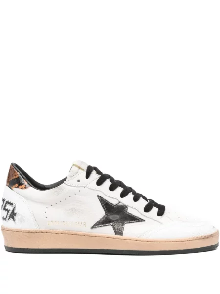 Sneakerși Golden Goose Ball Star cu model piele de șarpe alb