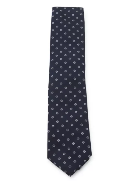 Cravată Zegna cu model floral albastru