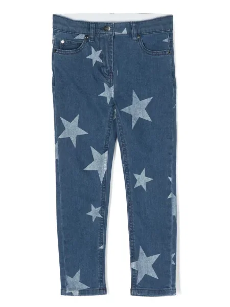Jeansy straight leg dziecięce Stella Mccartney niebieskie