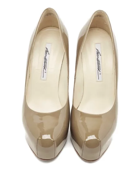 Pantofi cu toc Brian Atwood din piele cu platformă gri