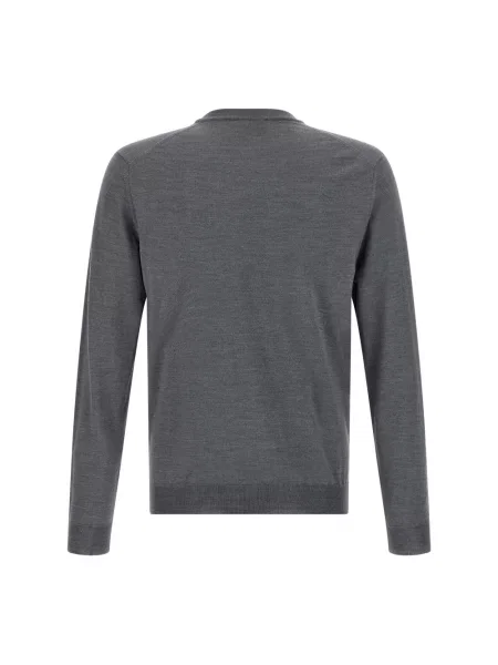 Sweter Zanone wełniany szary