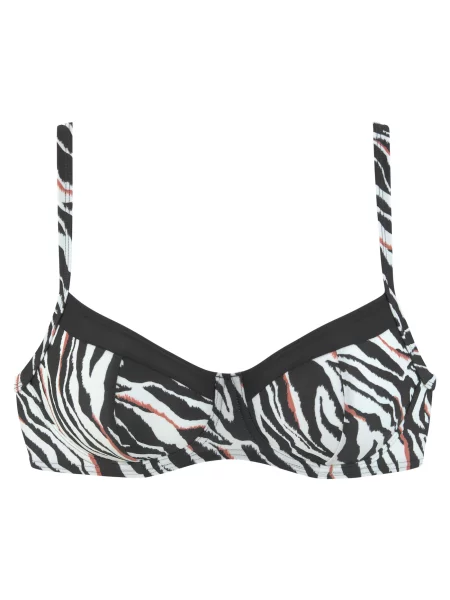 S.Oliver Sutien costum de baie negru maro ruginiu alb