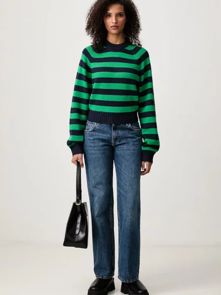 Sporty & Rich Striped pulover din lână pentru femei