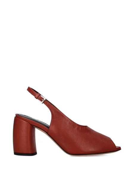 Pantofi cu toc Premiata cu vârf deschis slingback maro