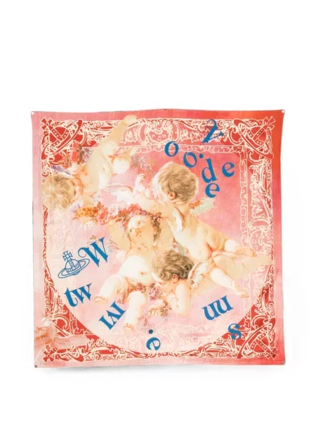 Fular Vivienne Westwood cu imagine roz
