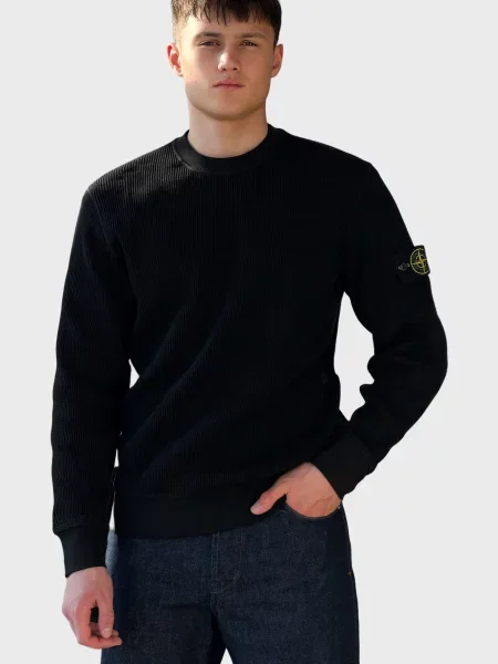 Світшот Stone Island з камінням чорний