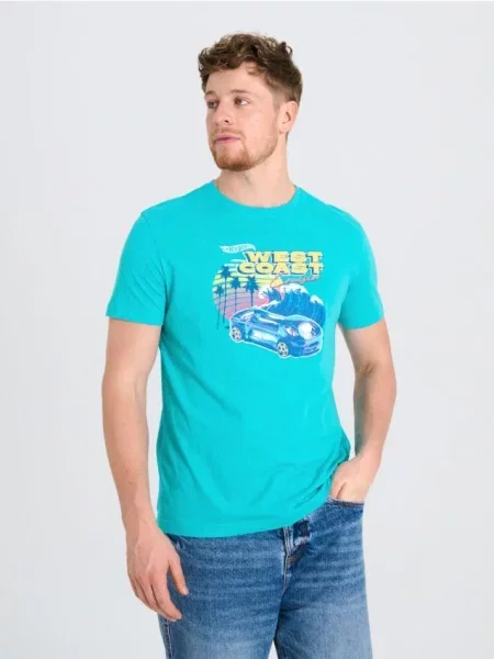 Sinsay Tričko Hot Wheels modrá