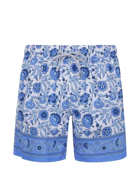 Slip de baie Mc2 Saint Barth cu model floral cu imagine alb