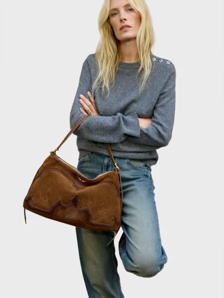 Замшева сумка Zadig&voltaire коричнева