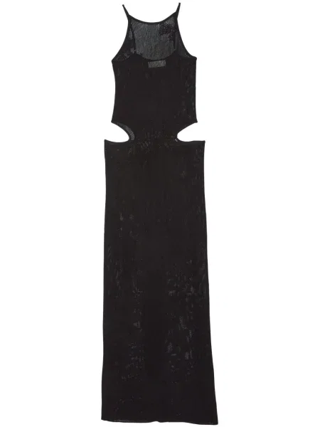 Rochie maxi Fleur Du Mal tricotate de costum negru