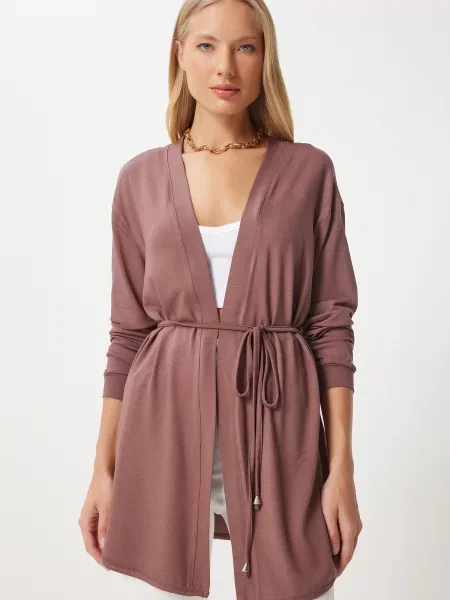 Happiness İstanbul Geacă tricotată castaniu